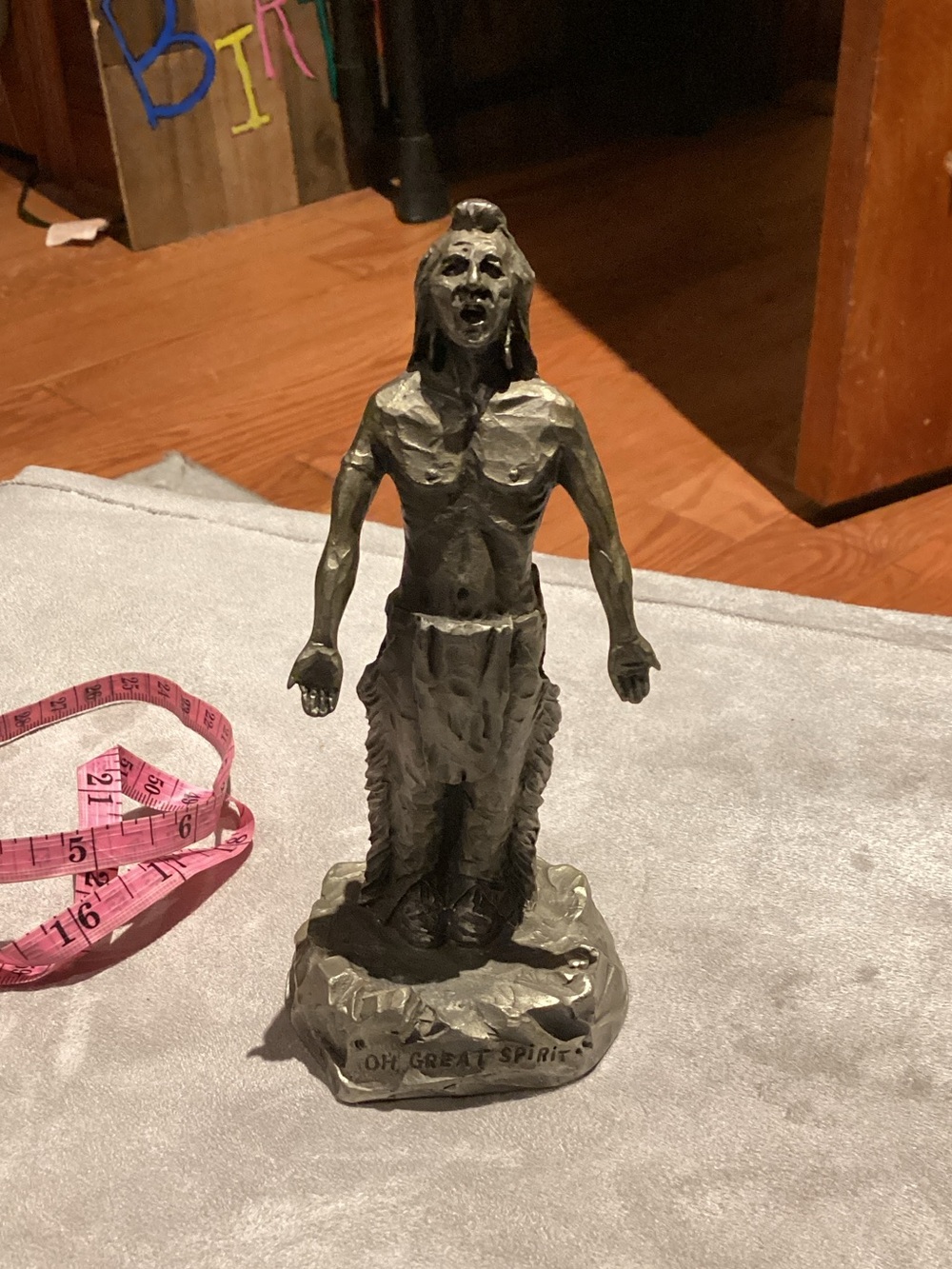 Pewter Native American Sculpture - OH GREAT SPIRIT Figurine